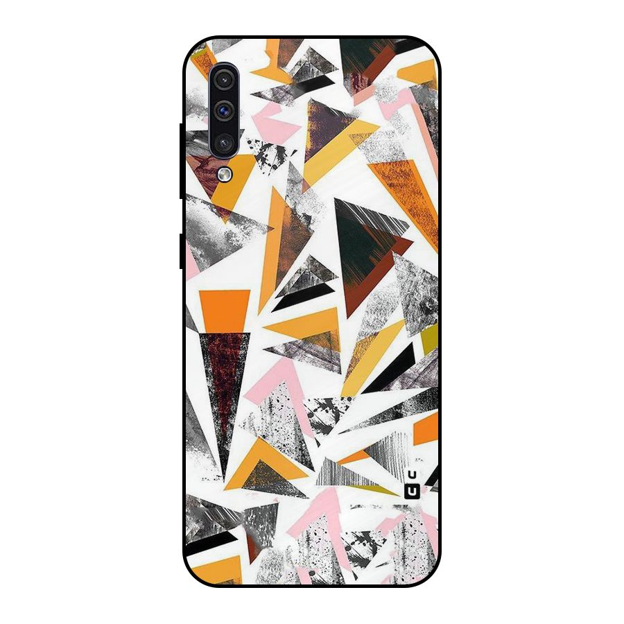 Abstract Sketchy Triangles Metal Back Case for Galaxy A50