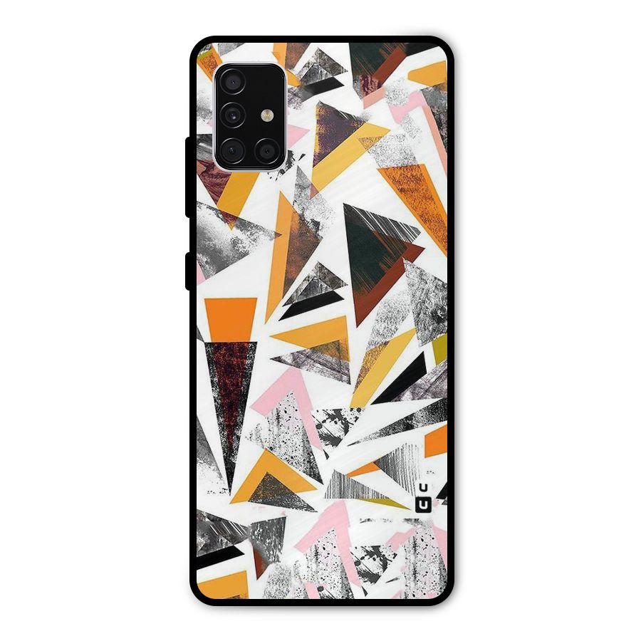 Abstract Sketchy Triangles Metal Back Case for Galaxy A51