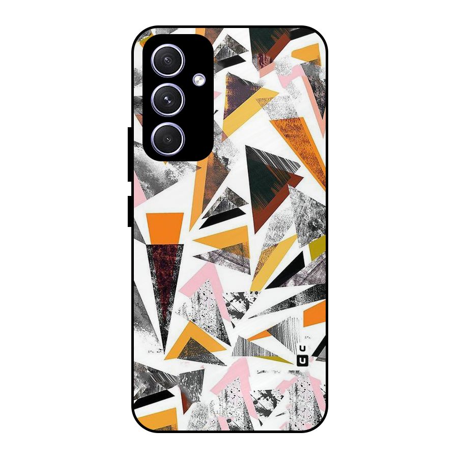 Abstract Sketchy Triangles Metal Back Case for Galaxy A54