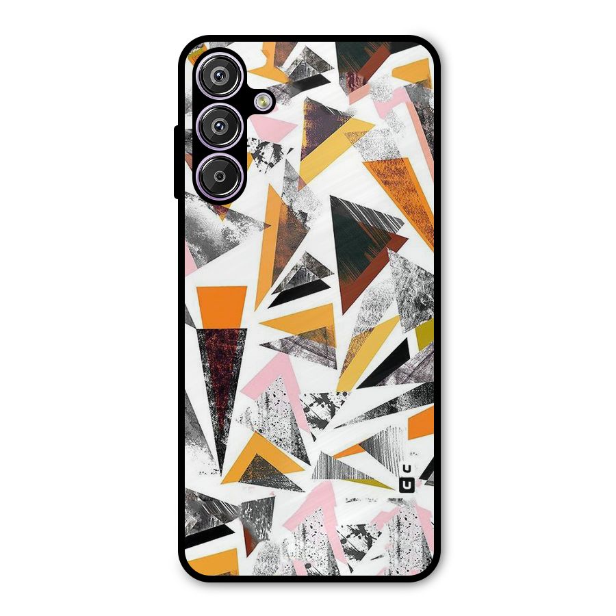 Abstract Sketchy Triangles Metal Back Case for Galaxy F15