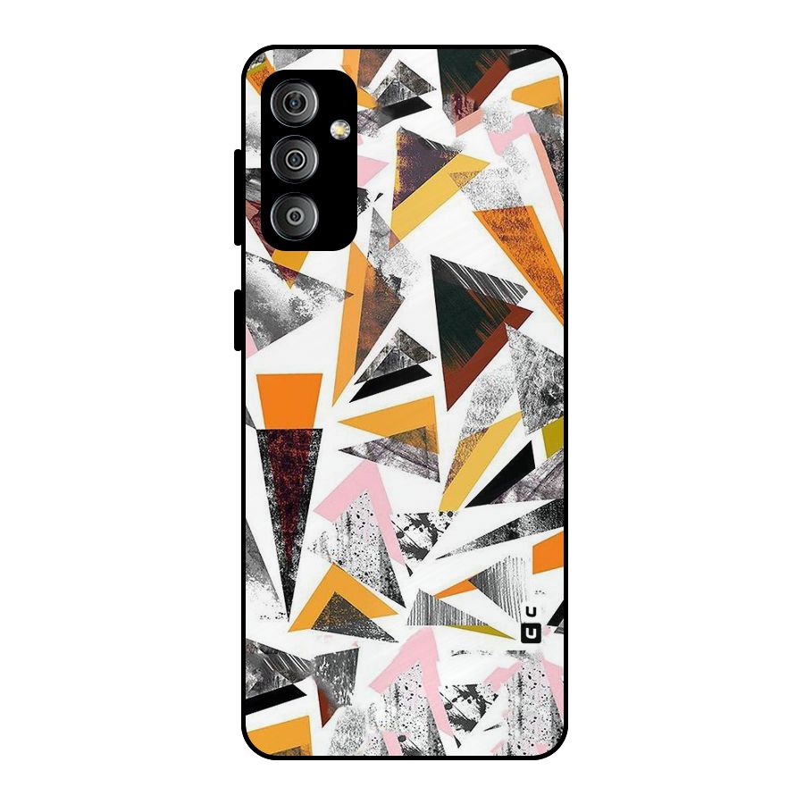 Abstract Sketchy Triangles Metal Back Case for Galaxy F23