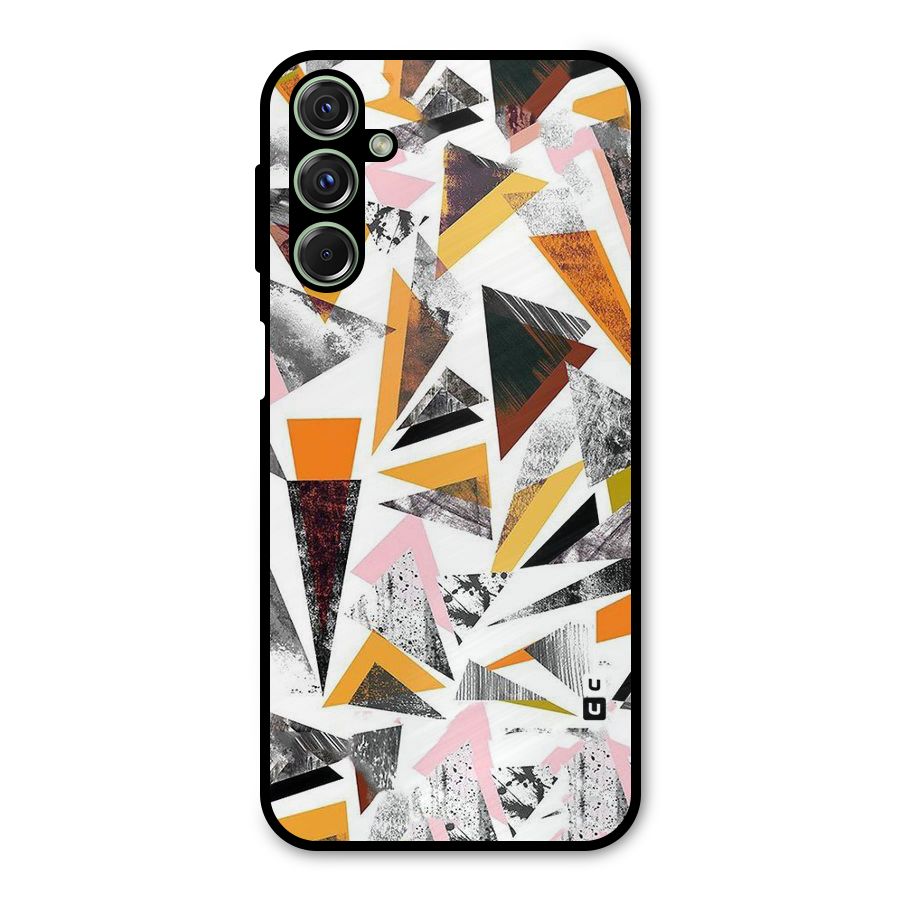 Abstract Sketchy Triangles Metal Back Case for Galaxy F34