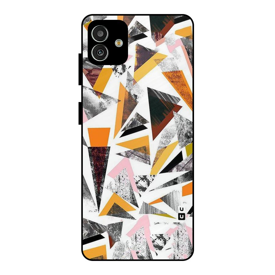 Abstract Sketchy Triangles Metal Back Case for Galaxy M13 5G