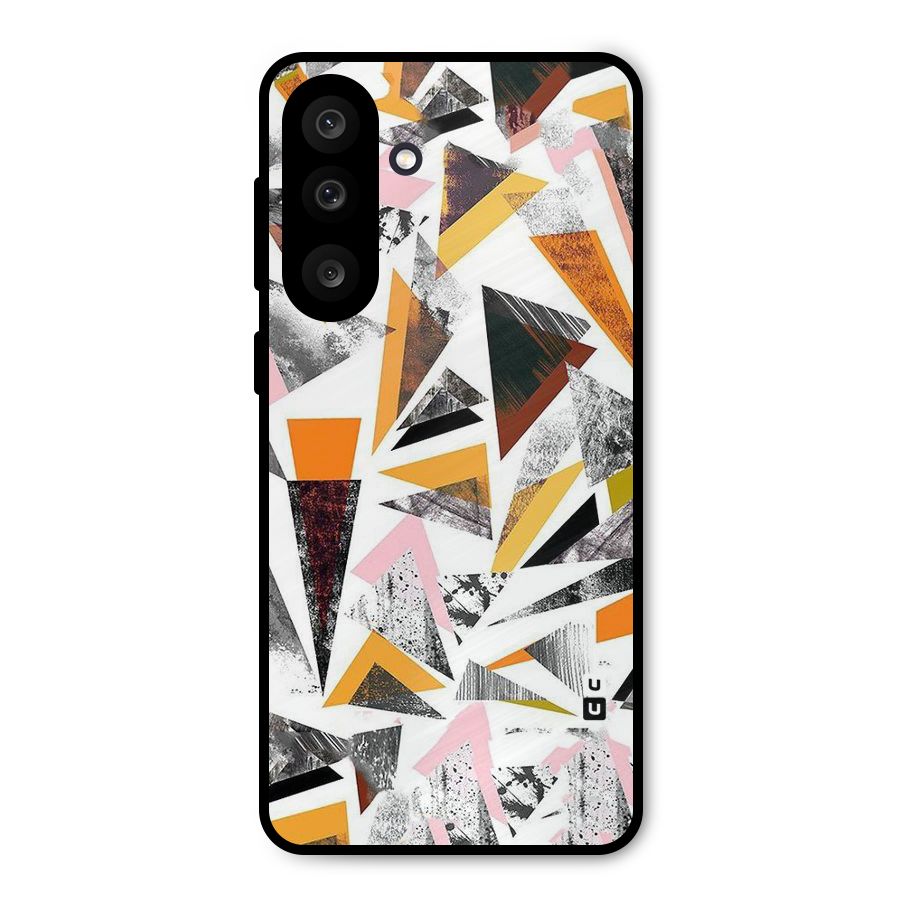 Abstract Sketchy Triangles Metal Back Case for Galaxy M56