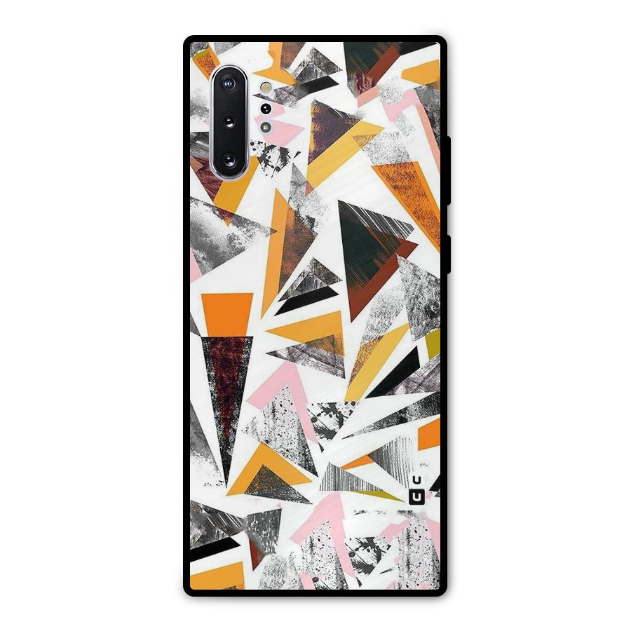 Abstract Sketchy Triangles Metal Back Case for Galaxy Note 10 Plus