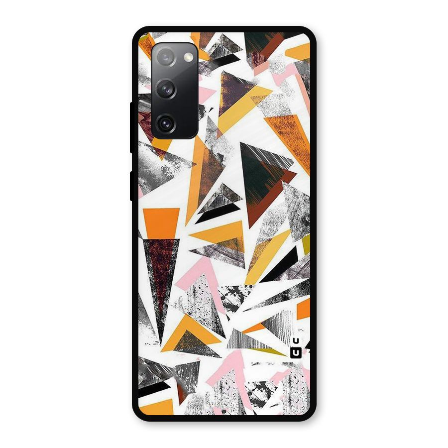 Abstract Sketchy Triangles Metal Back Case for Galaxy S20 FE 5G