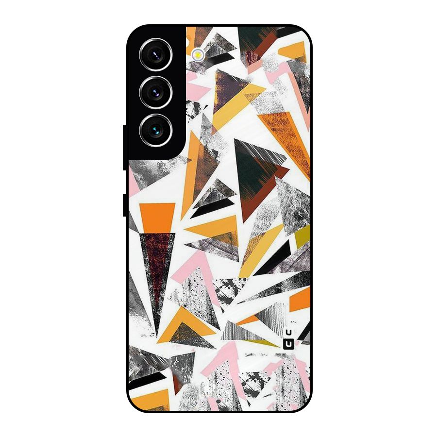 Abstract Sketchy Triangles Metal Back Case for Galaxy S22 5G
