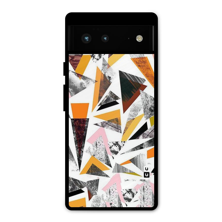 Abstract Sketchy Triangles Metal Back Case for Google Pixel 6