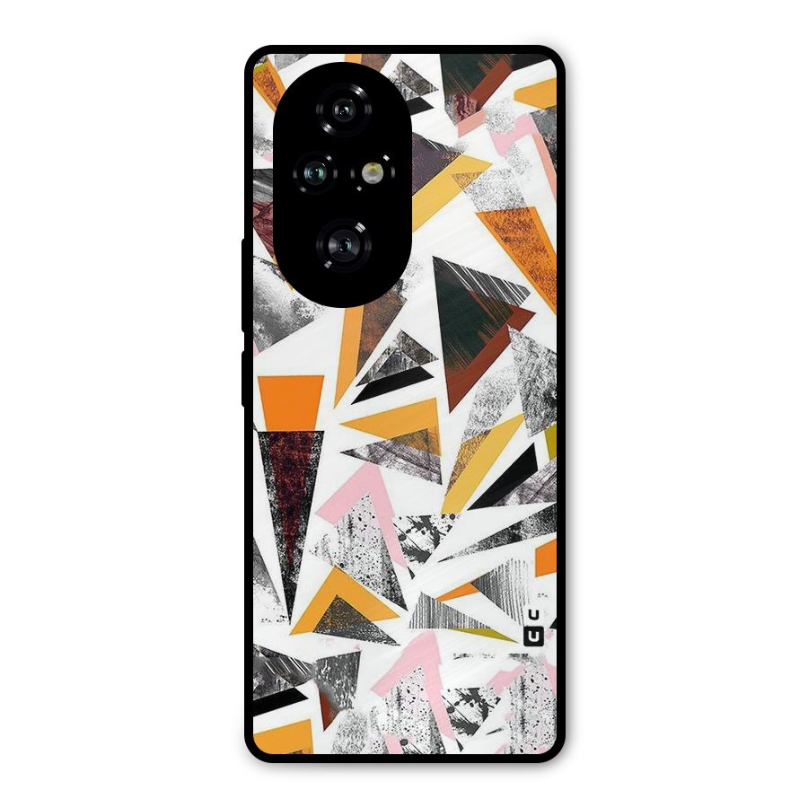 Abstract Sketchy Triangles Metal Back Case for Honor 200 Pro