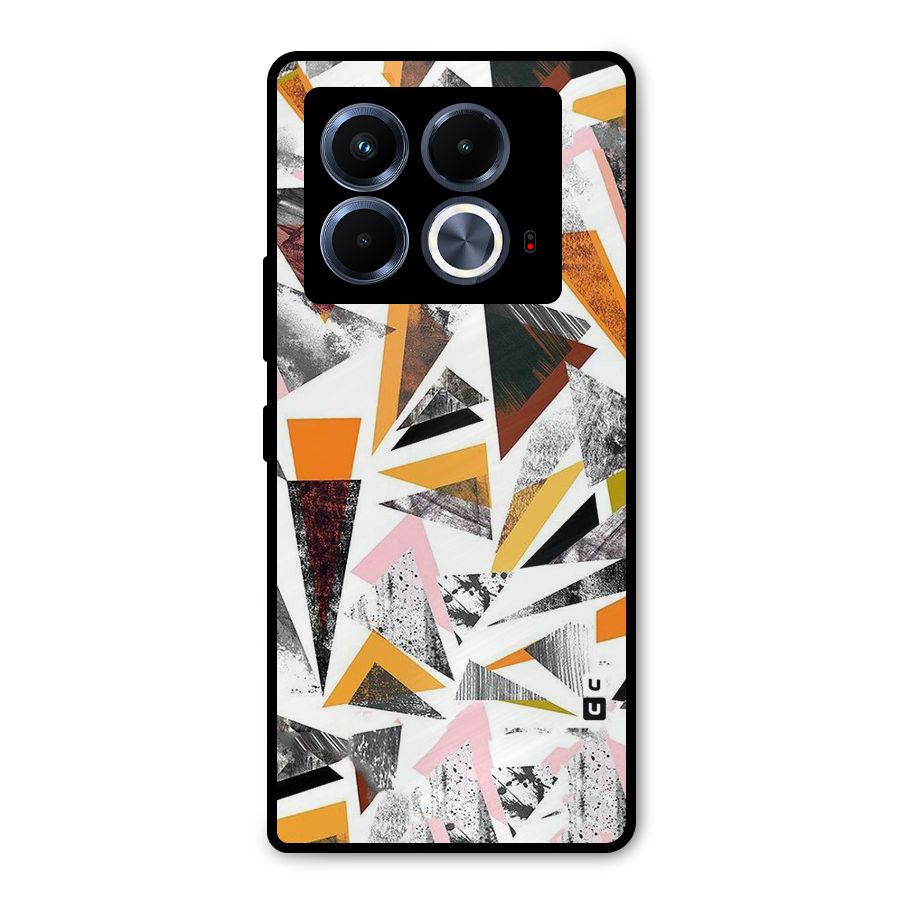 Abstract Sketchy Triangles Metal Back Case for Infinix Note 40 5G