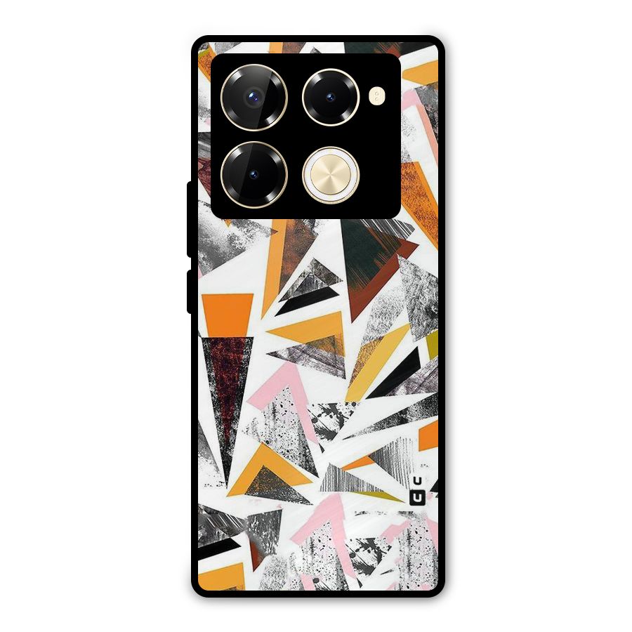 Abstract Sketchy Triangles Metal Back Case for Infinix Note 40 Pro
