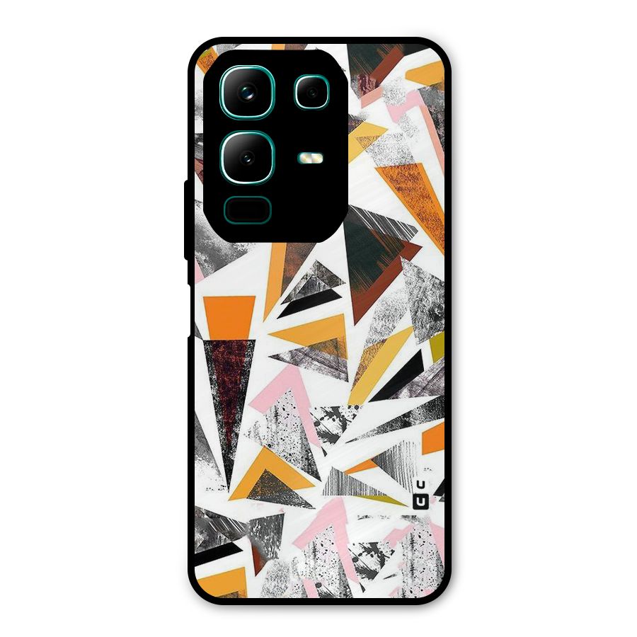 Abstract Sketchy Triangles Metal Back Case for Infinix Note 50x