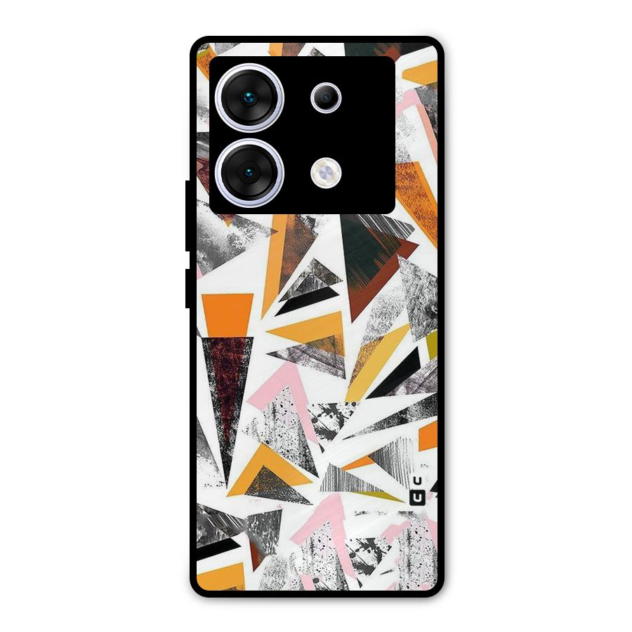 Abstract Sketchy Triangles Metal Back Case for Infinix Zero 30 5G