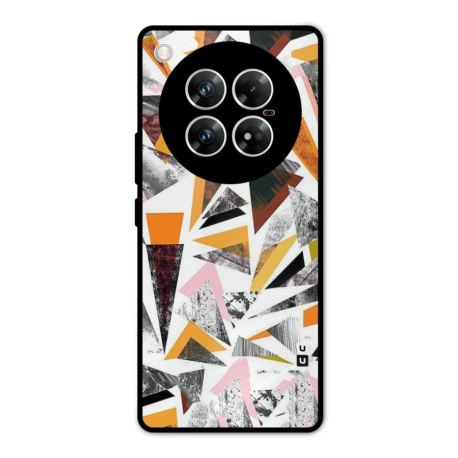 Abstract Sketchy Triangles Metal Back Case for Infinix Zero 40 5G