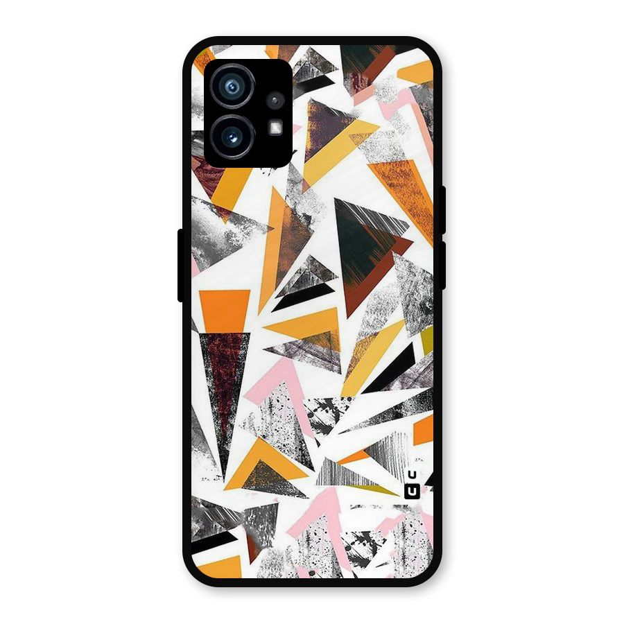 Abstract Sketchy Triangles Metal Back Case for Nothing Phone 1