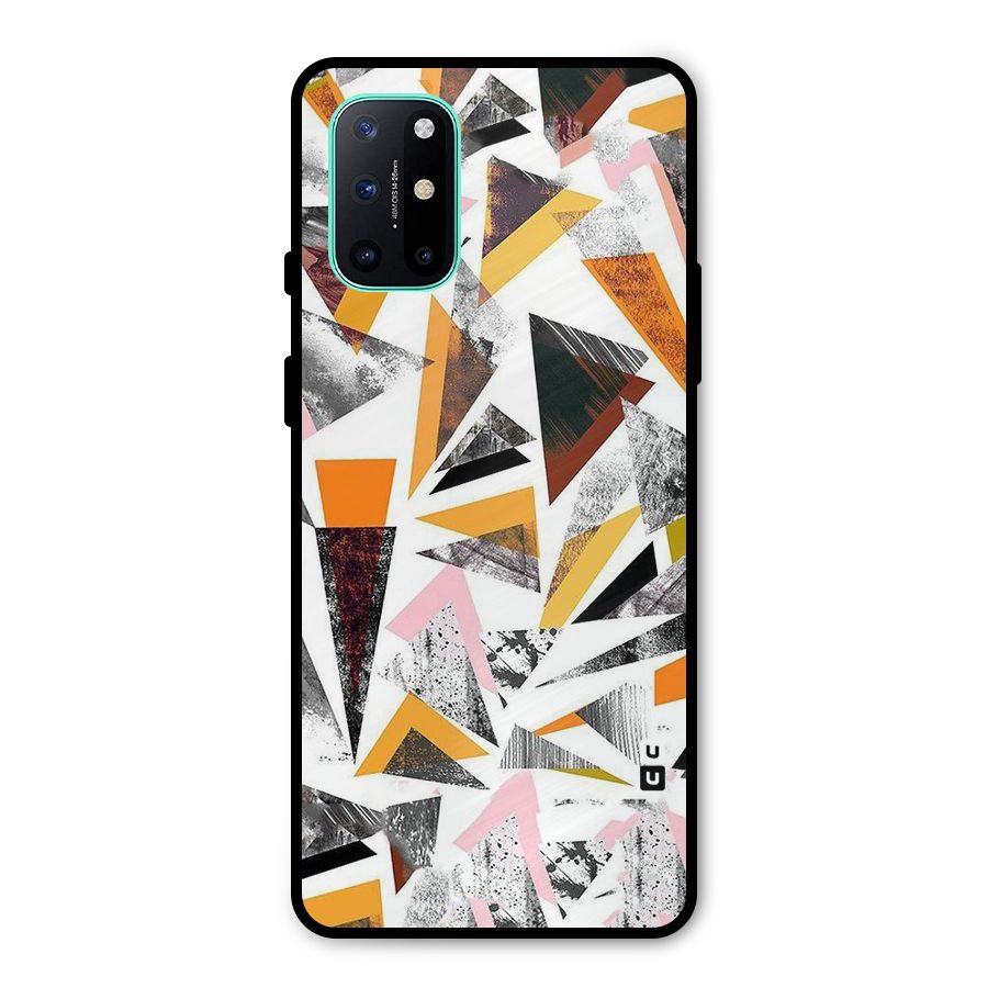 Abstract Sketchy Triangles Metal Back Case for OnePlus 8T