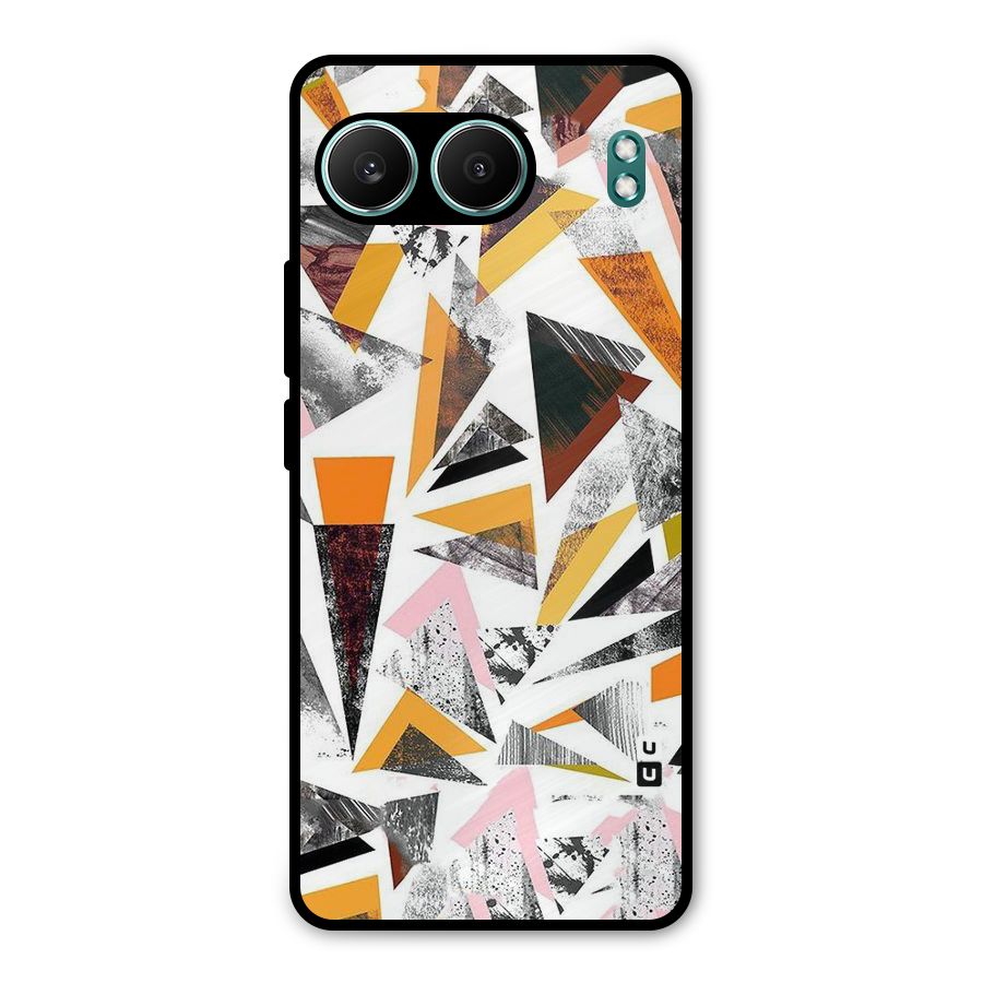 Abstract Sketchy Triangles Metal Back Case for OnePlus Nord 4
