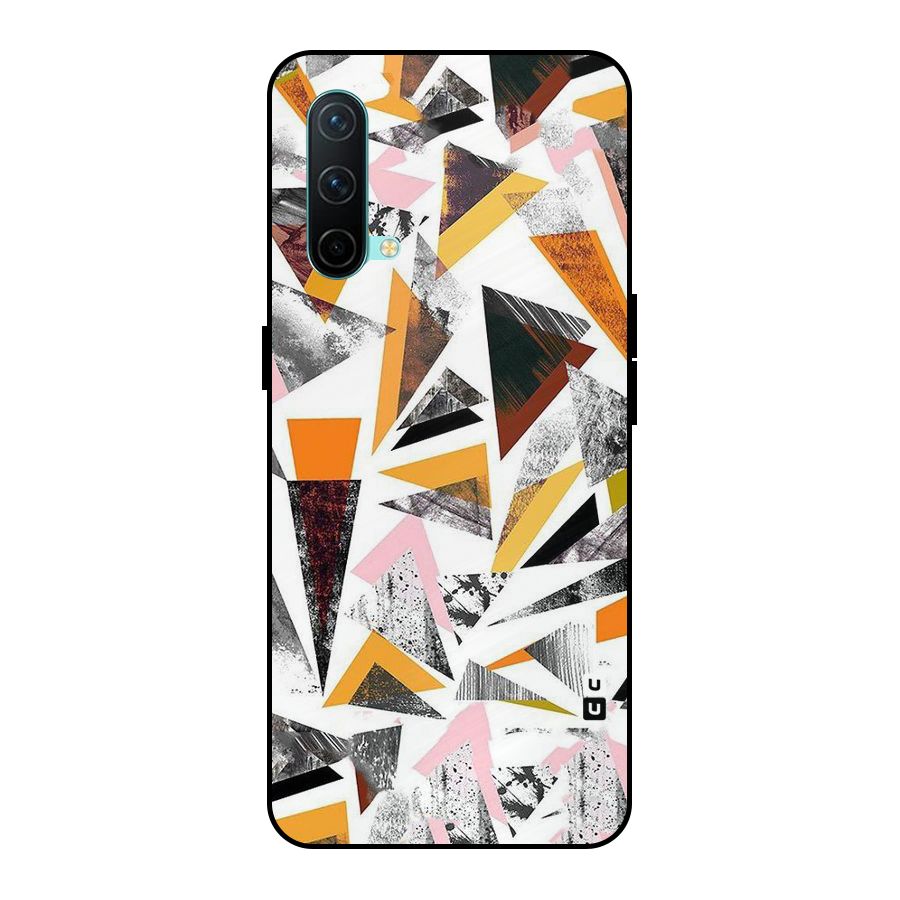Abstract Sketchy Triangles Metal Back Case for OnePlus Nord CE 5G