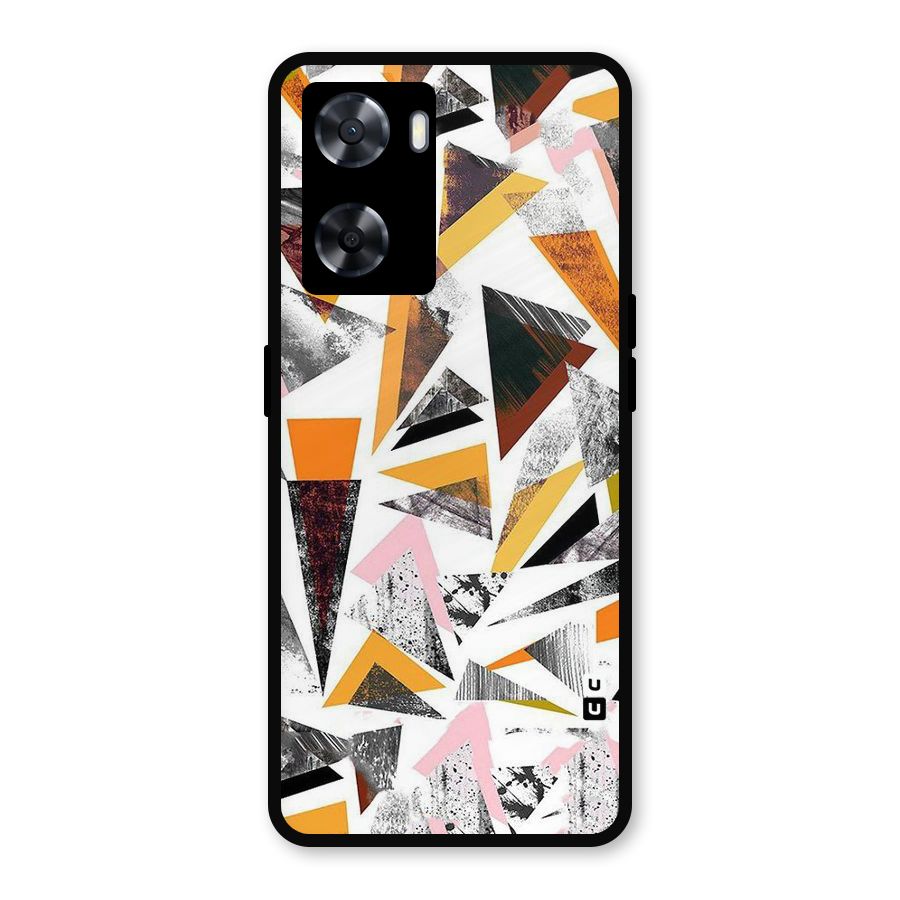 Abstract Sketchy Triangles Metal Back Case for OnePlus Nord N20 SE