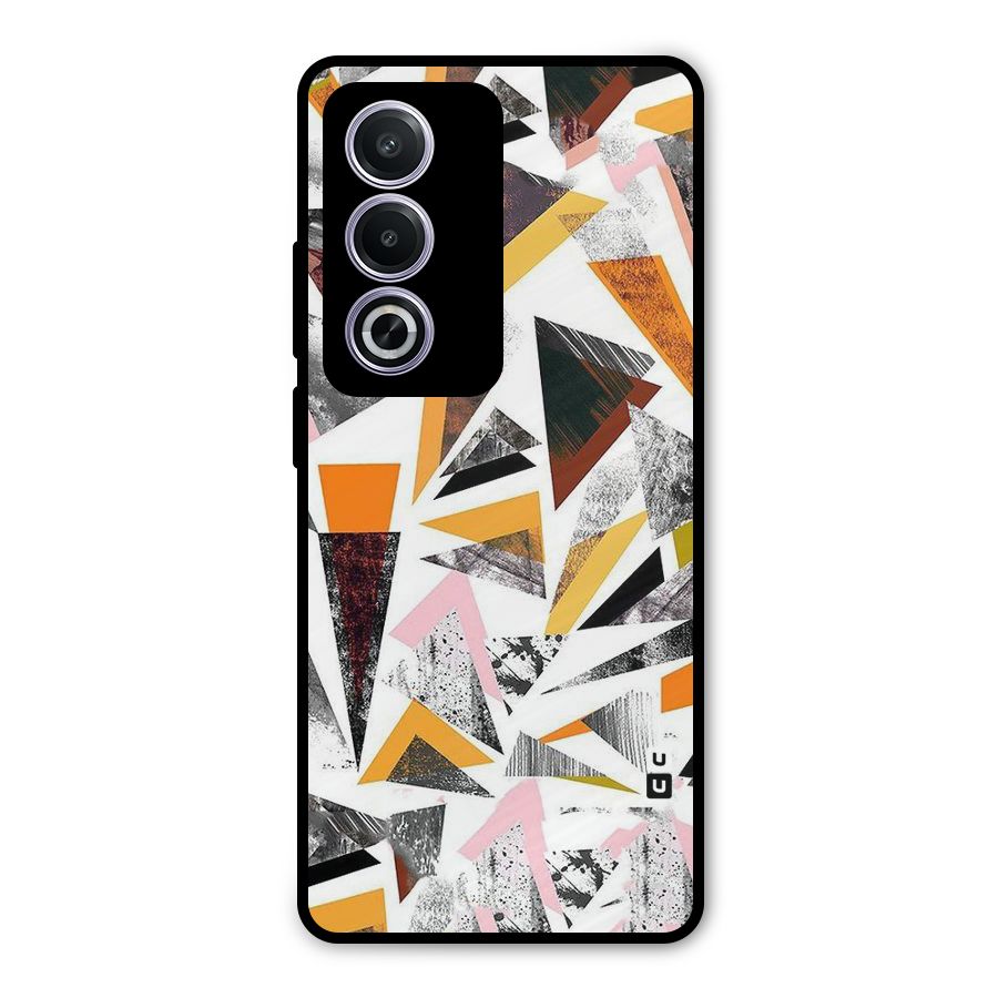 Abstract Sketchy Triangles Metal Back Case for Oppo A3 Pro