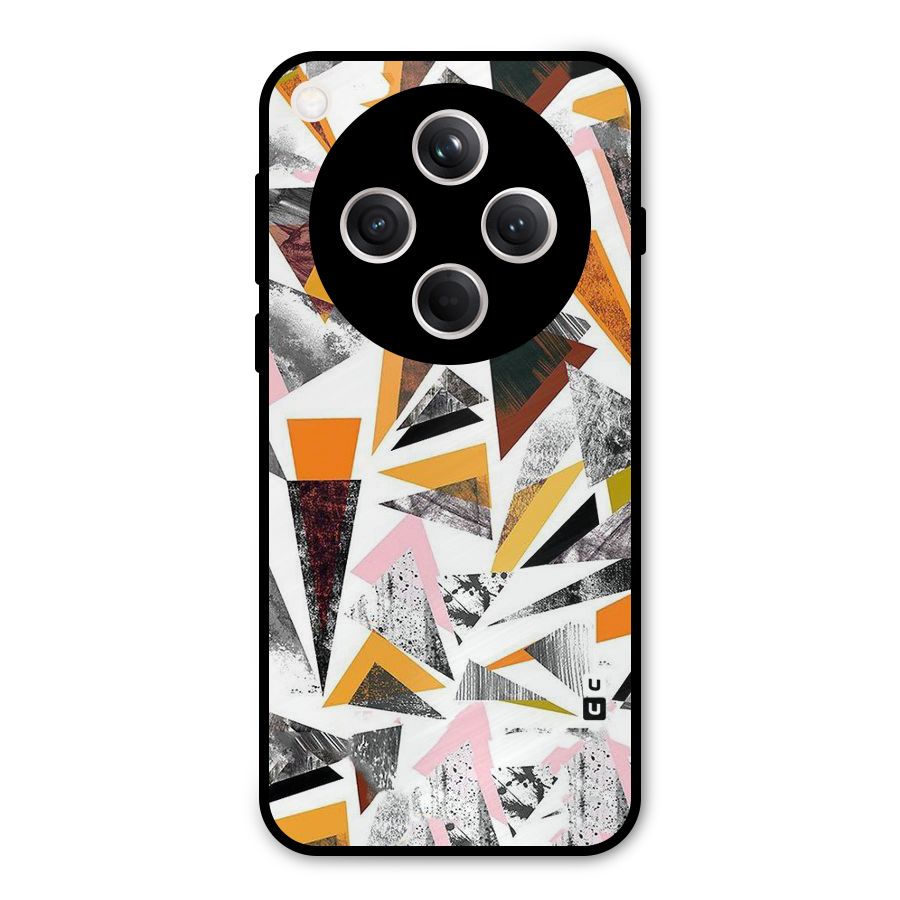 Abstract Sketchy Triangles Metal Back Case for Oppo Find X8