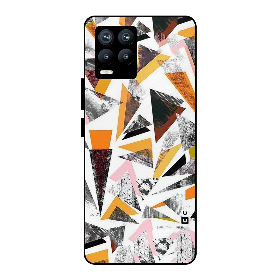 Abstract Sketchy Triangles Metal Back Case for Realme 8 Pro