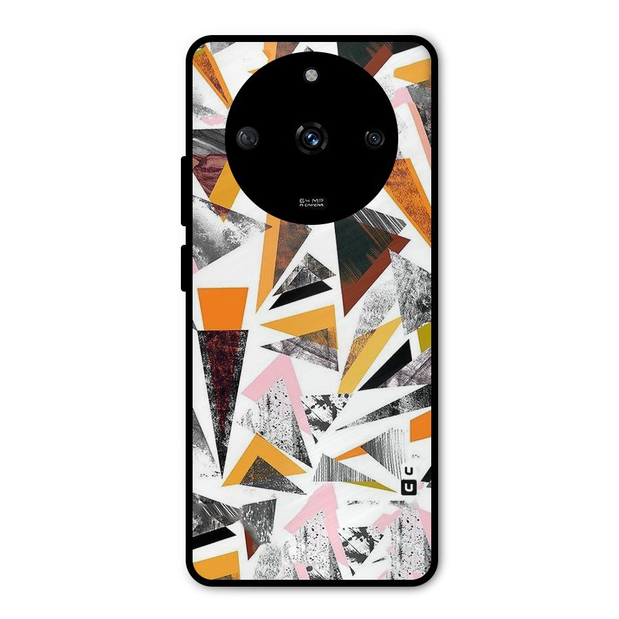 Abstract Sketchy Triangles Metal Back Case for Realme Narzo 60 5G
