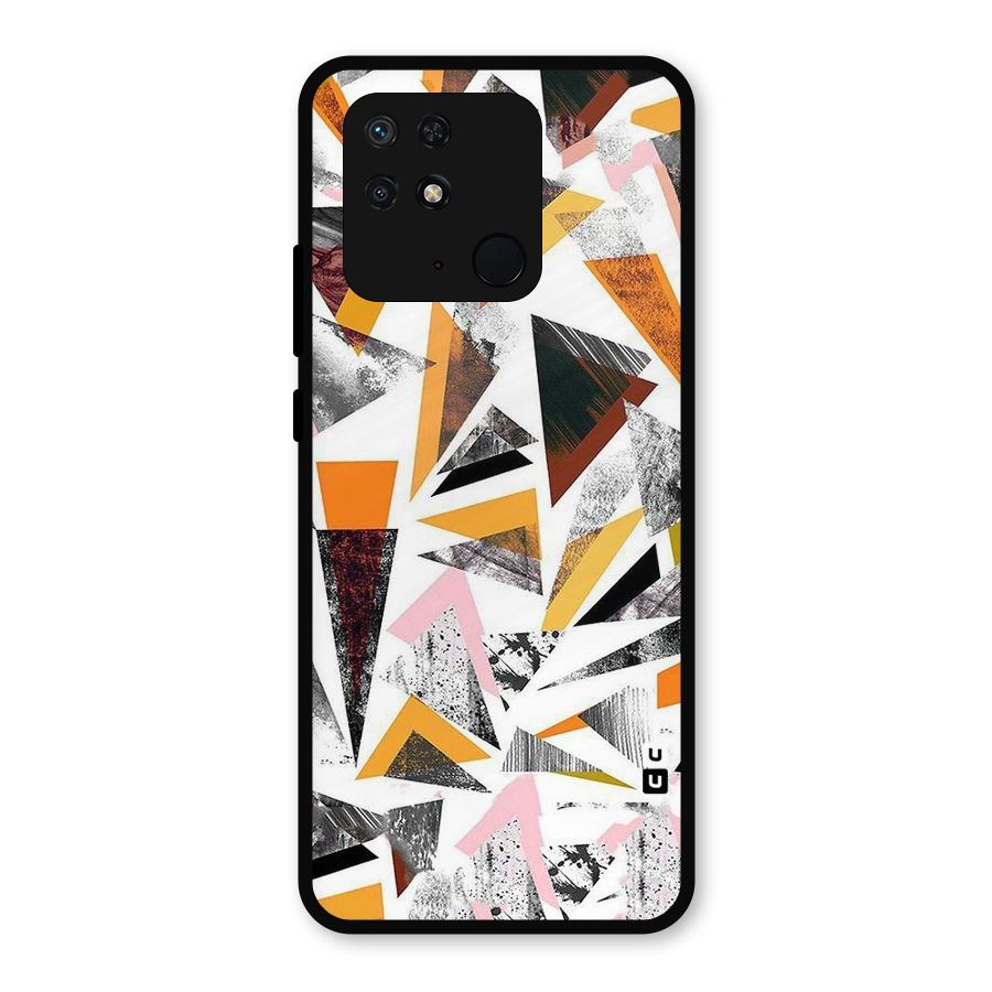 Abstract Sketchy Triangles Metal Back Case for Redmi 10