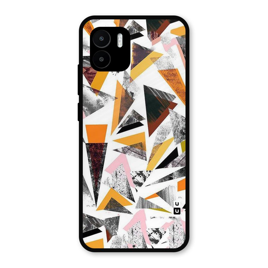 Abstract Sketchy Triangles Metal Back Case for Redmi A2