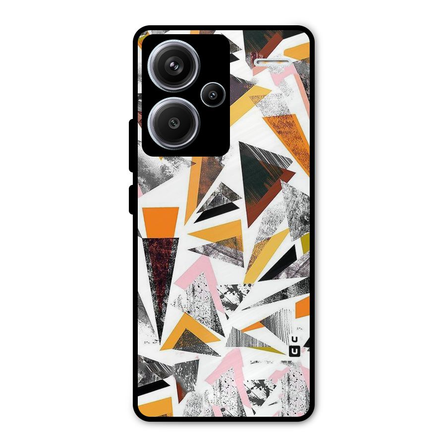 Abstract Sketchy Triangles Metal Back Case for Redmi Note 13 Pro Plus
