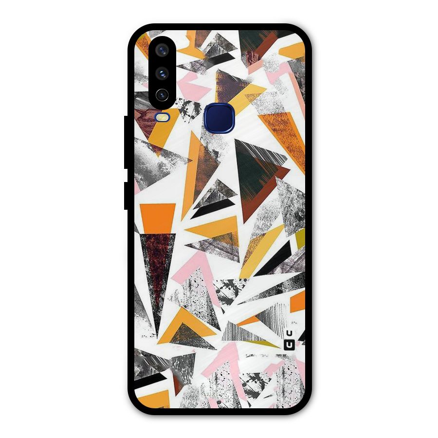 Abstract Sketchy Triangles Metal Back Case for Vivo Y15