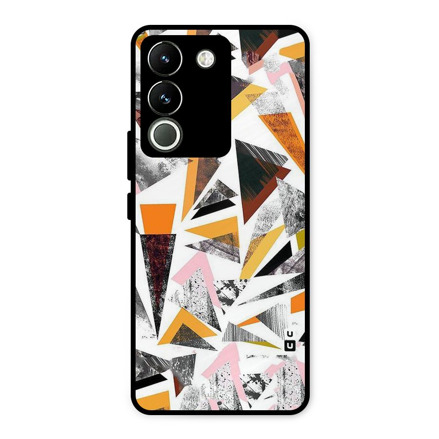 Abstract Sketchy Triangles Metal Back Case for Vivo Y200