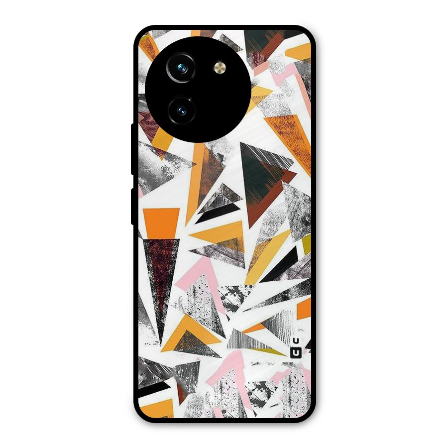 Abstract Sketchy Triangles Metal Back Case for Vivo Y200i