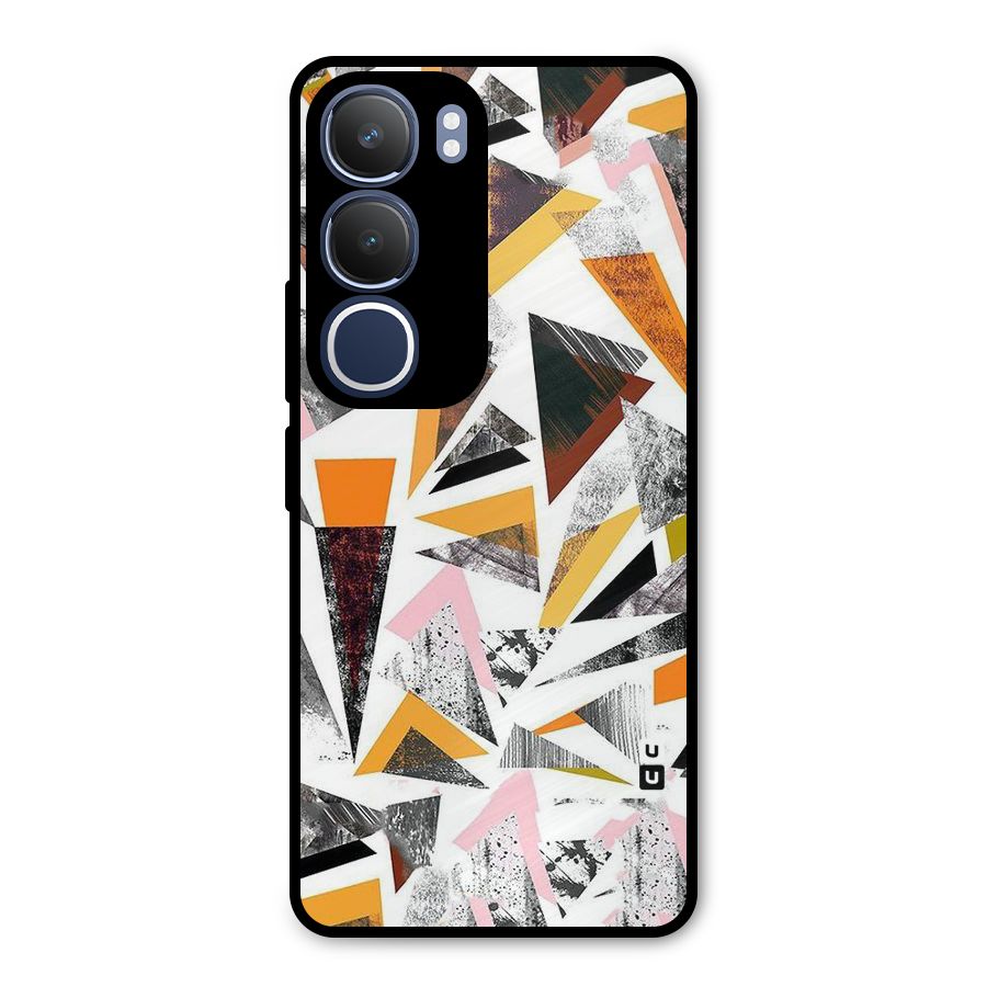 Abstract Sketchy Triangles Metal Back Case for Vivo Y29