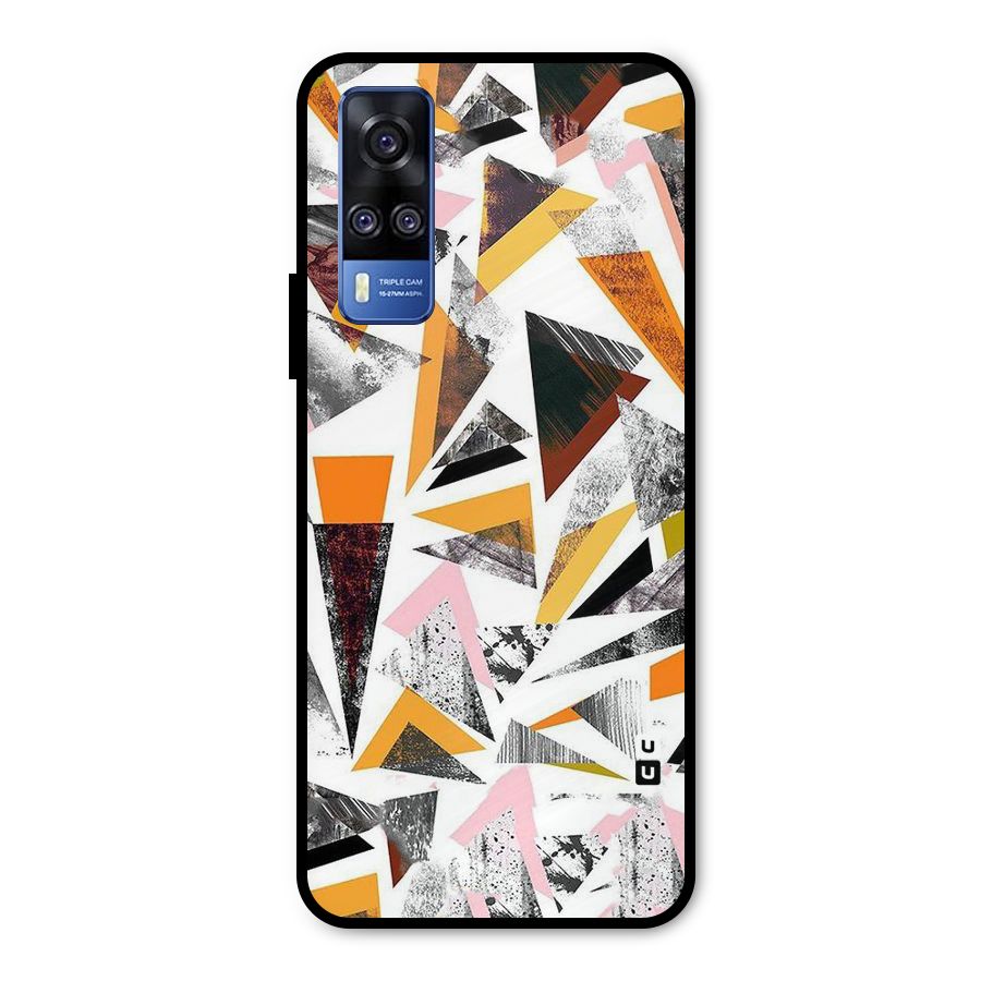 Abstract Sketchy Triangles Metal Back Case for Vivo Y51A