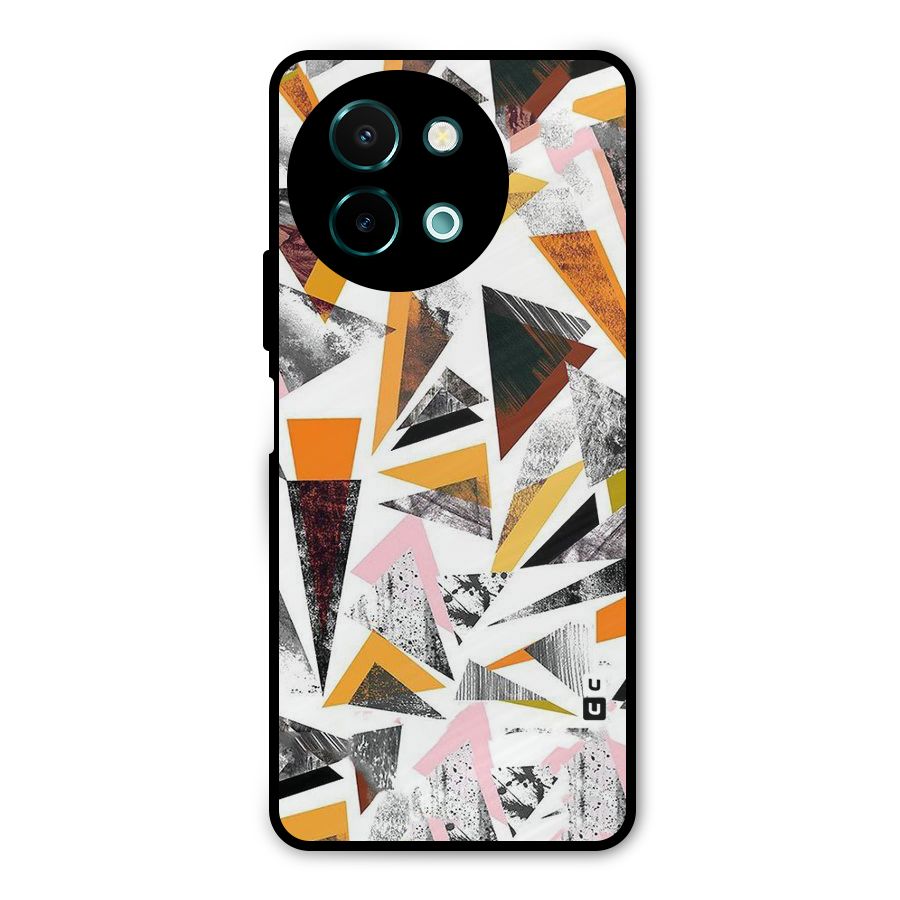Abstract Sketchy Triangles Metal Back Case for Vivo Y58