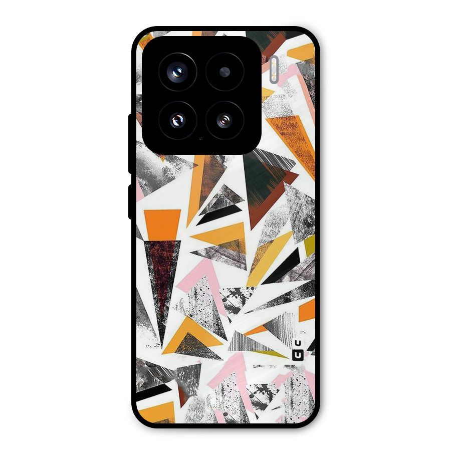Abstract Sketchy Triangles Metal Back Case for Xiaomi 15