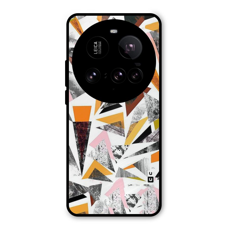 Abstract Sketchy Triangles Metal Back Case for Xiaomi 15 Ultra