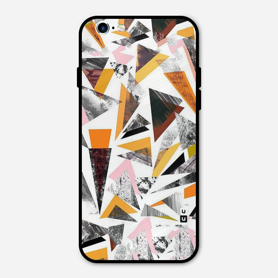 Abstract Sketchy Triangles Metal Back Case for iPhone 6 6s