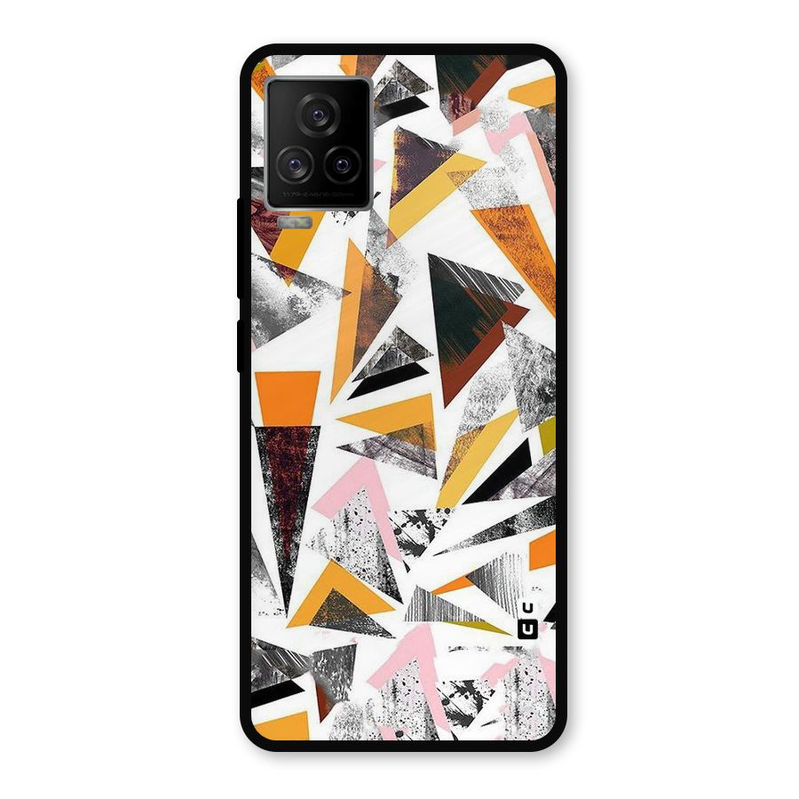 Abstract Sketchy Triangles Metal Back Case for iQOO 7 Legend 5G