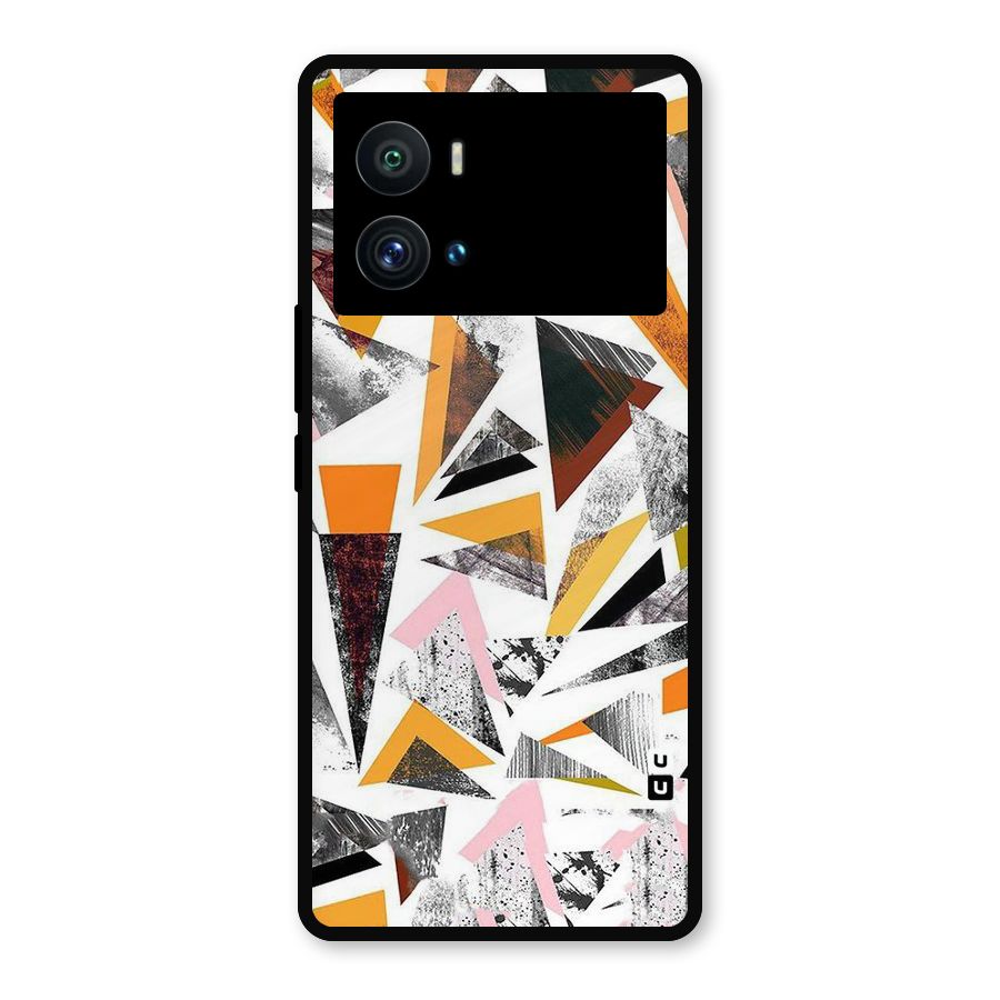 Abstract Sketchy Triangles Metal Back Case for iQOO 9 Pro