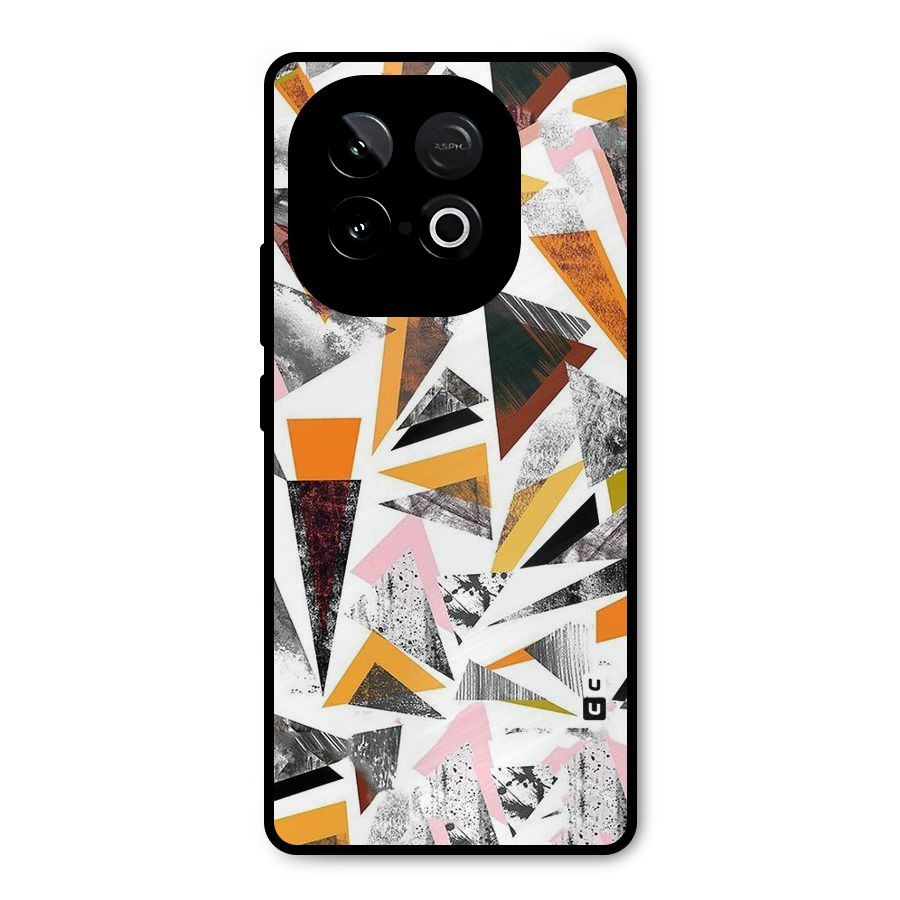 Abstract Sketchy Triangles Metal Back Case for iQOO Neo 10