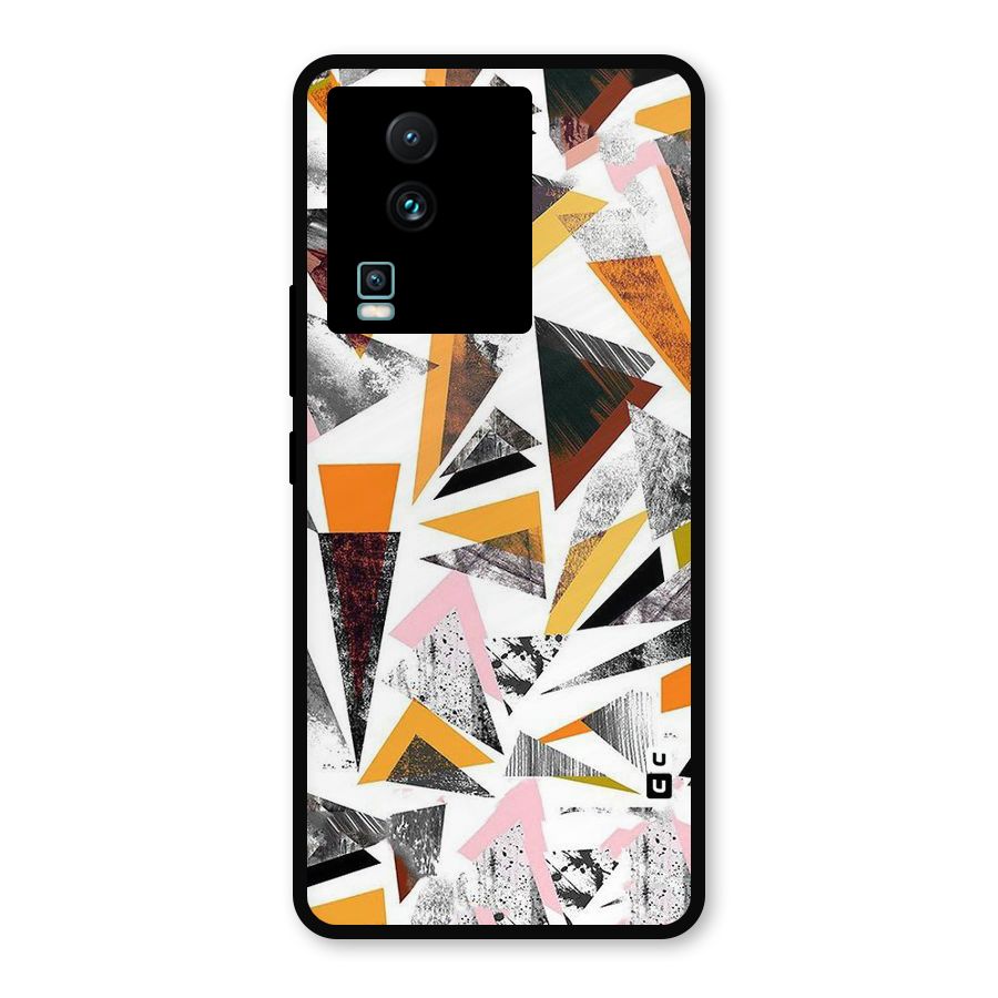 Abstract Sketchy Triangles Metal Back Case for iQOO Neo 7 Pro