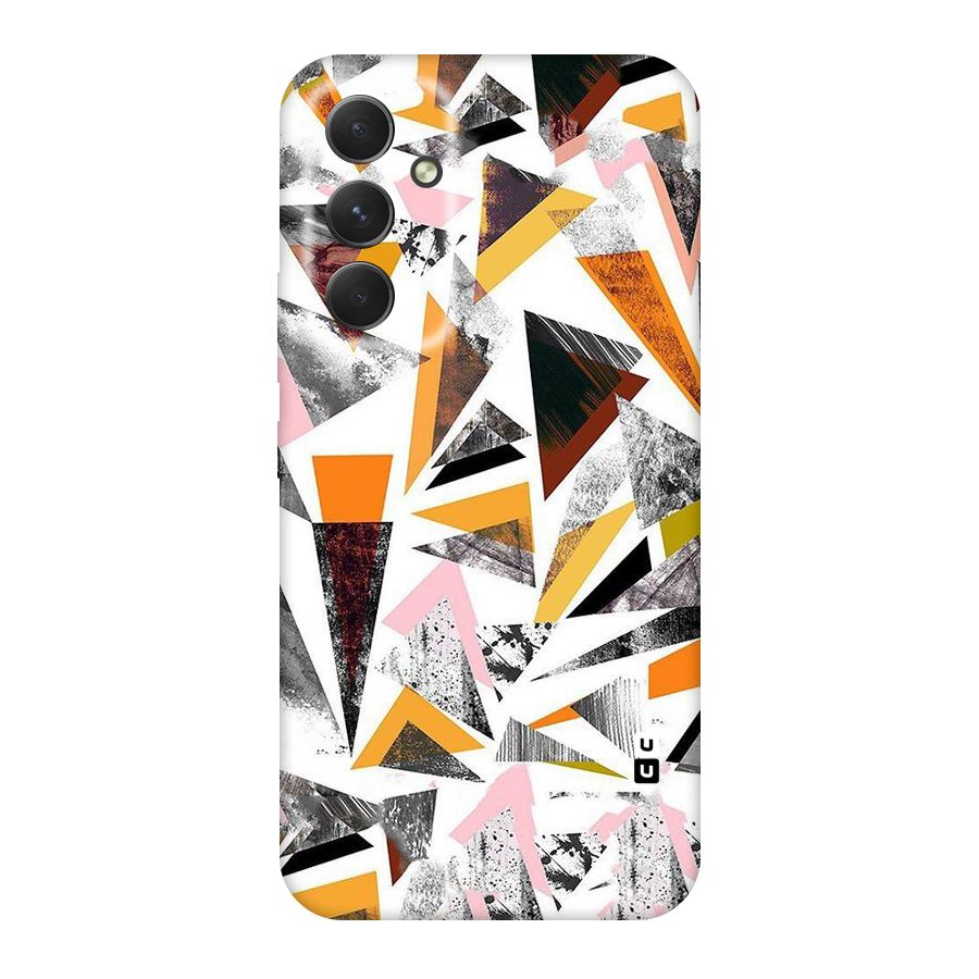 Abstract Sketchy Triangles Original Polycarbonate Back Case for Galaxy A54