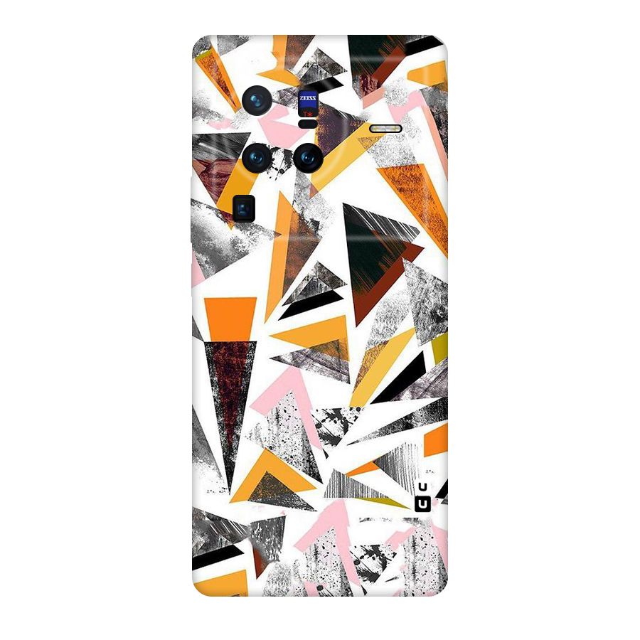 Abstract Sketchy Triangles Original Polycarbonate Back Case for Vivo X80