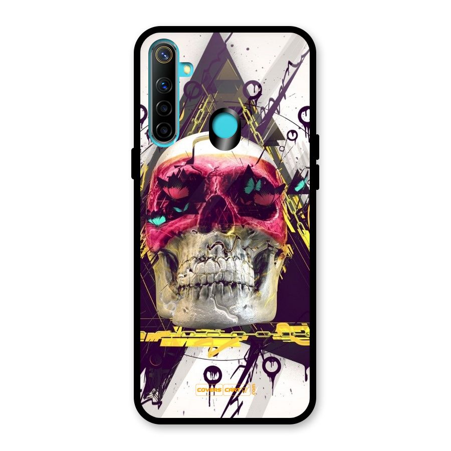 Abstract Skull Glass Back Case for Realme Narzo 10