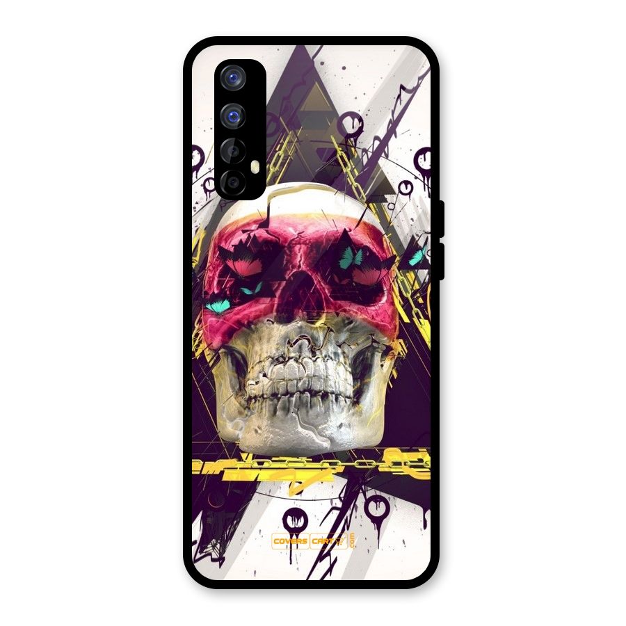 Abstract Skull Glass Back Case for Realme Narzo 20 Pro