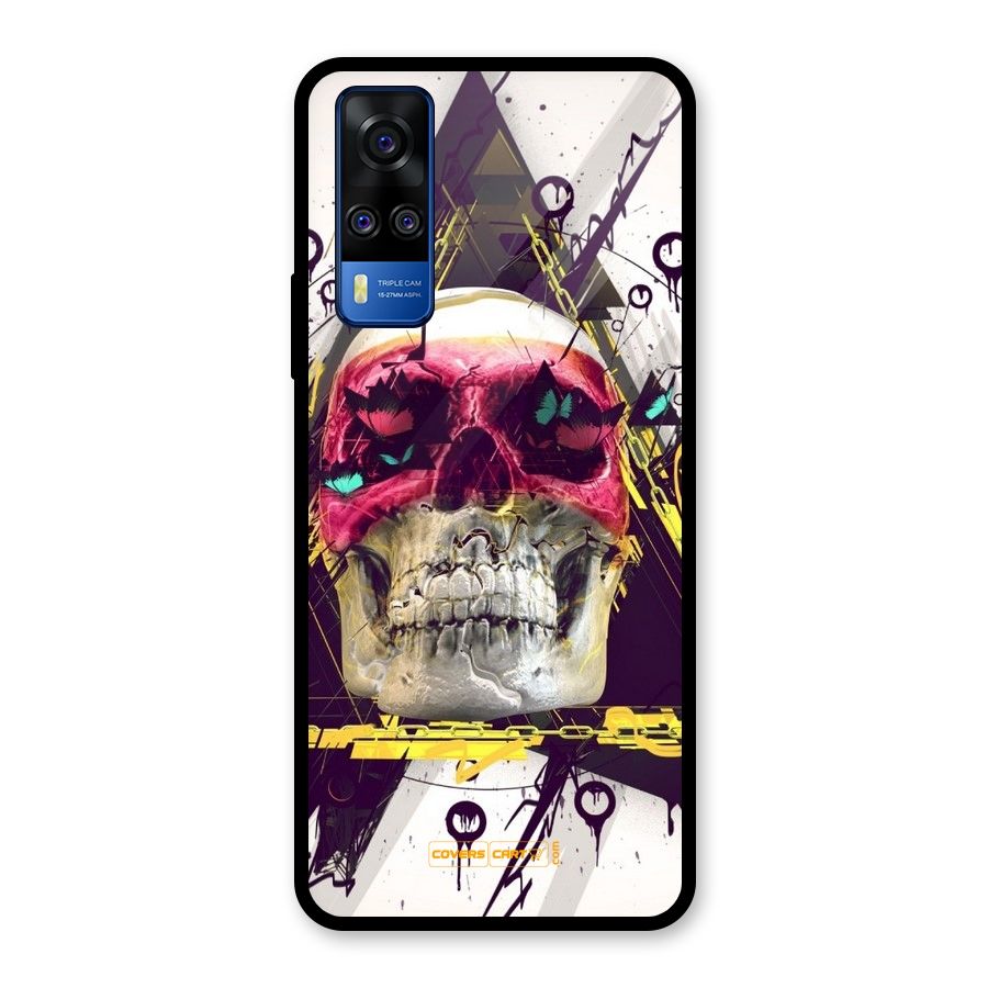 Abstract Skull Glass Back Case for Vivo Y31