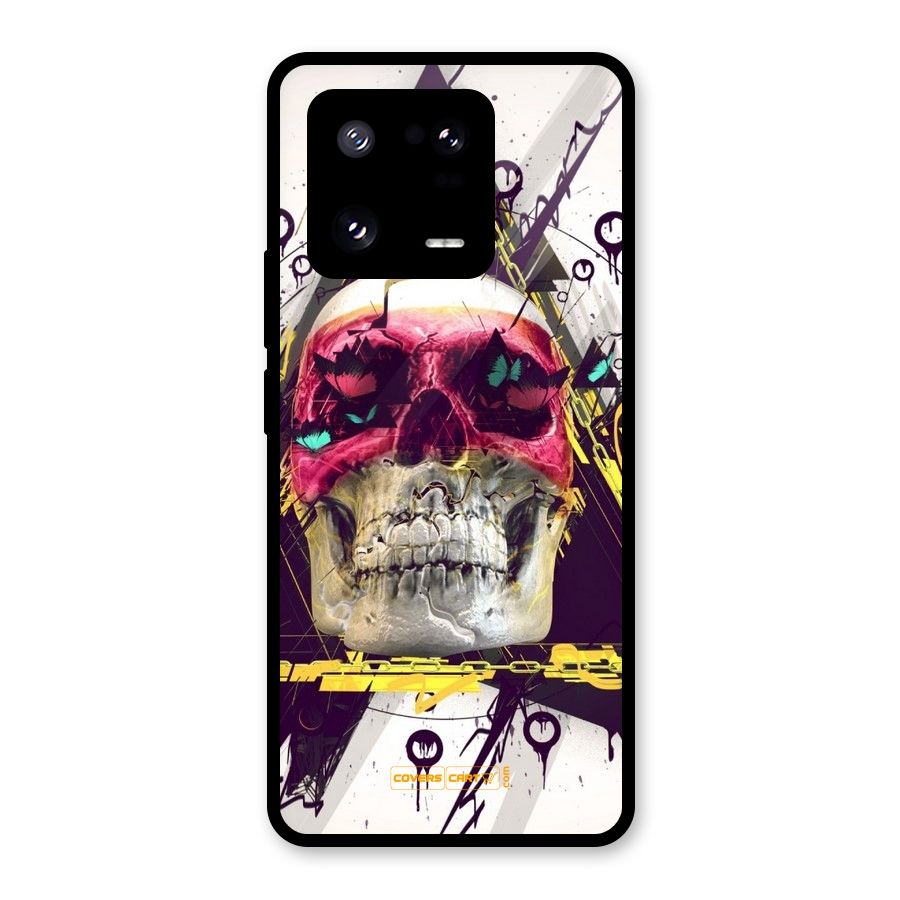 Abstract Skull Glass Back Case for Xiaomi 13 Pro