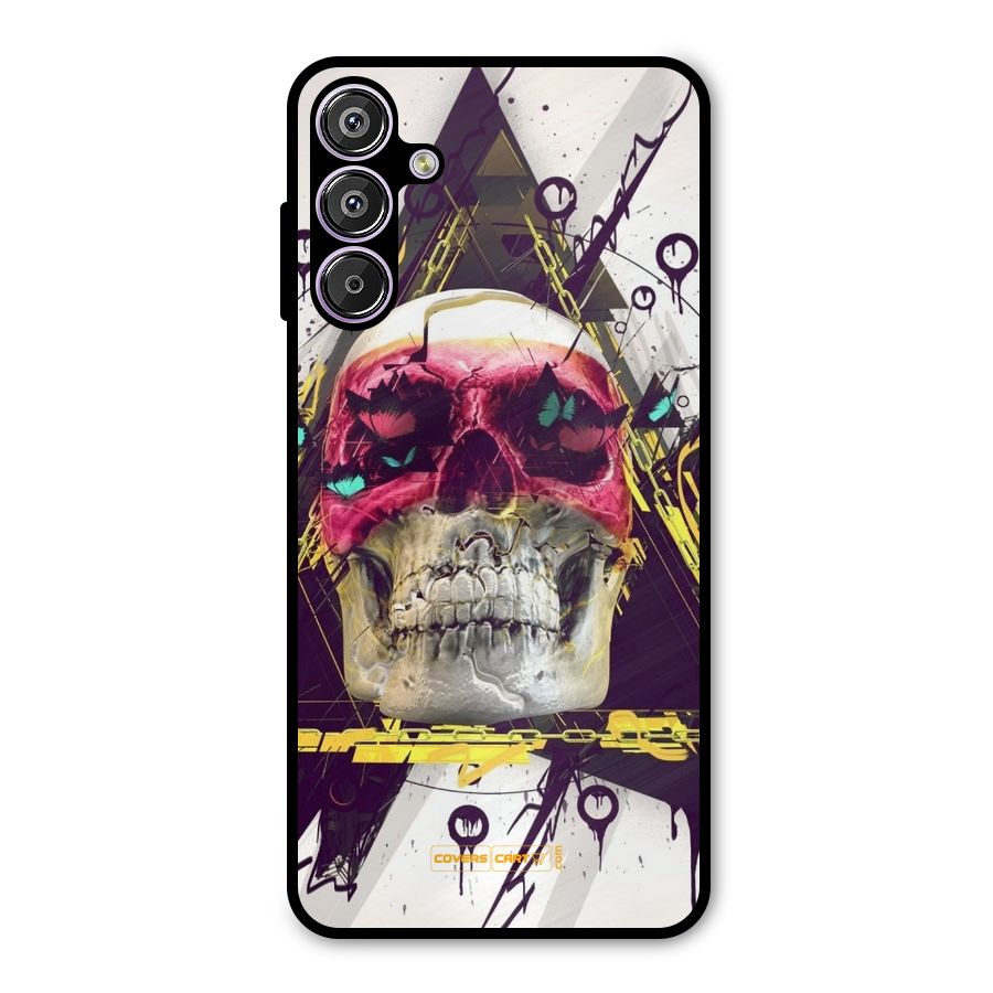 Abstract Skull Metal Back Case for Galaxy M15